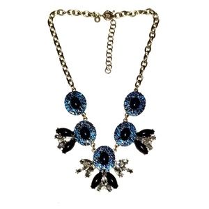 Deep Blue Statement Necklace/Dressy Beautiful